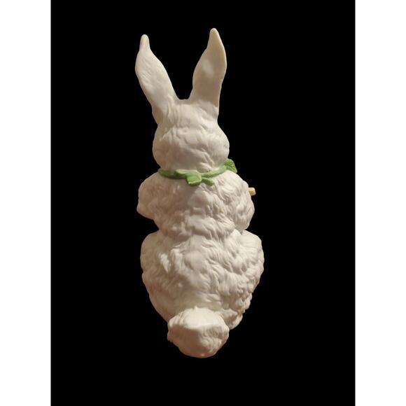 Vintage Department 56 Porcelain Bisque Bunny Rabbit Playing Drum 7.5" - Picture 3 of 7